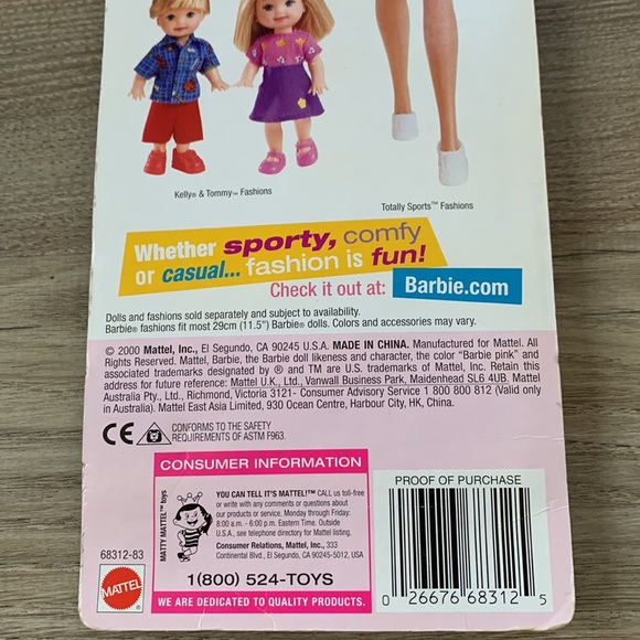 Barbie Doll Pink Tennis Outfit Totally Sports Fashions Mattel New Vintage 2000 - Picture 4 of 5